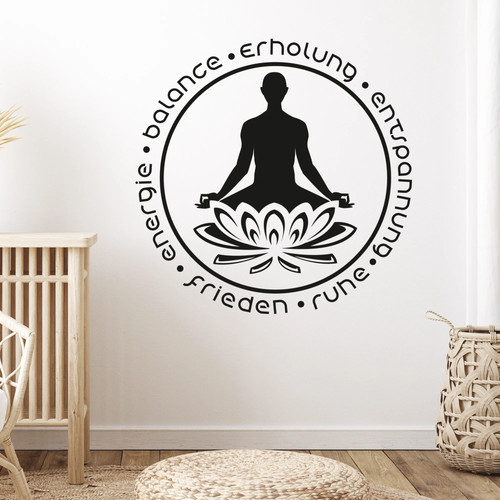 Wandtattoo yoga mandala - wandtattoo,