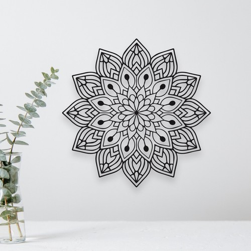 Wandbild aus holz mandala - aus,
