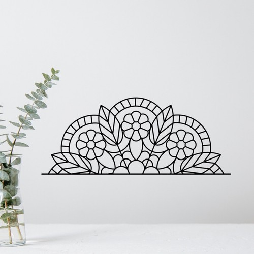 Wandbild aus holz - holz, mandala