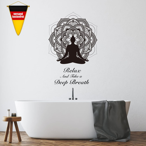 Wandtattoo yoga silhouette - wandtattoo,