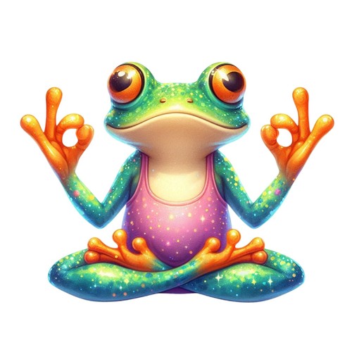 Yoga frosch wandtattoo - wandtattoo, –