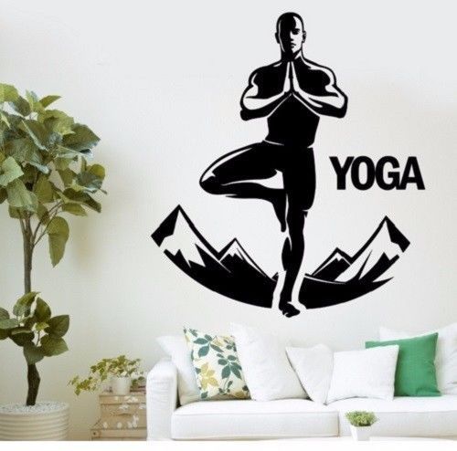 Yoga man sport wandtattoo - yoga,