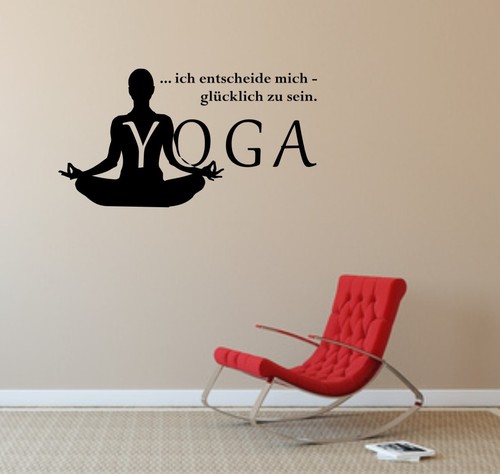 Wandtattoo yoga mit spruch - yoga,