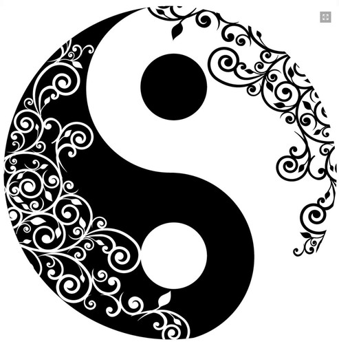Yin yang rosen ornamente yoga - ornamente,