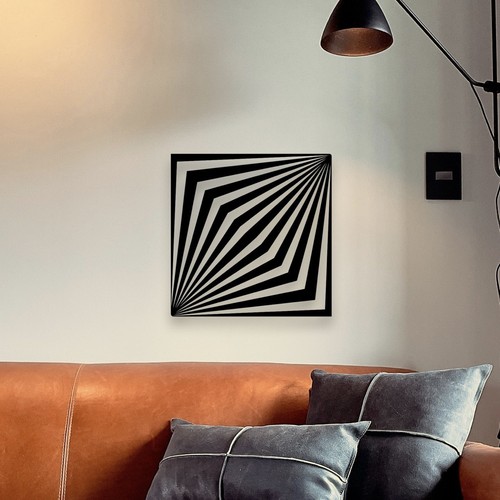 Wandbild aus holz quadrat - aus,