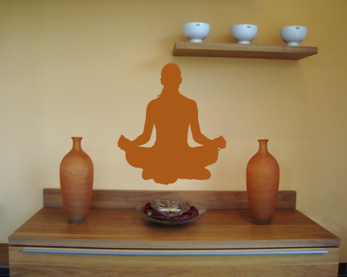 Wandtattoo yoga lotussitz - wandtattoo,