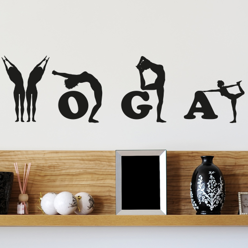 Wandtattoo spruch yoga - wandtattoo,