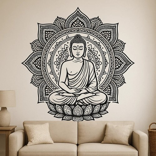Buddha mandala wandtattoo - mandala, –