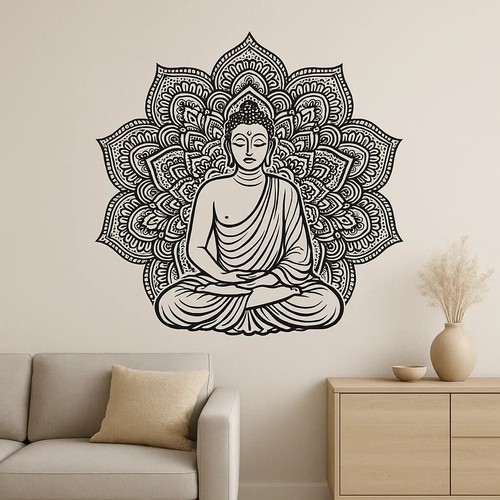 Buddha mandala wandtattoo - mandala, –